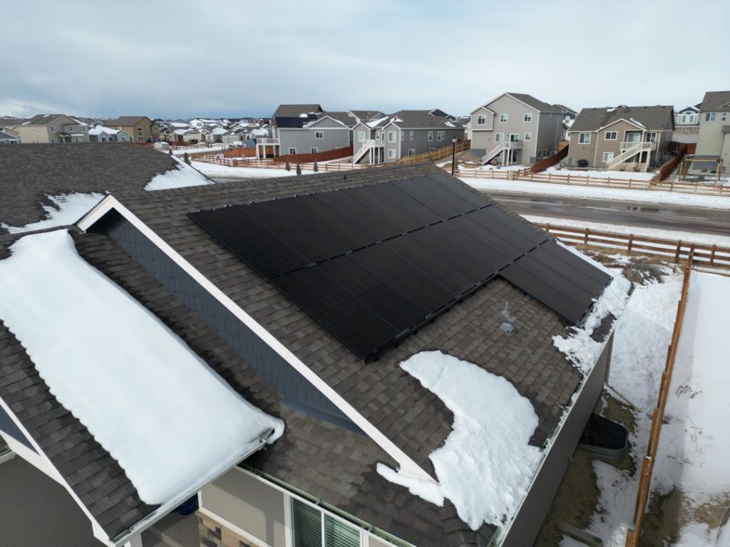 Solar Panels in Colorado Springs with Snow